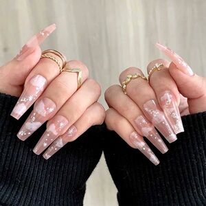 Long Pink Nails